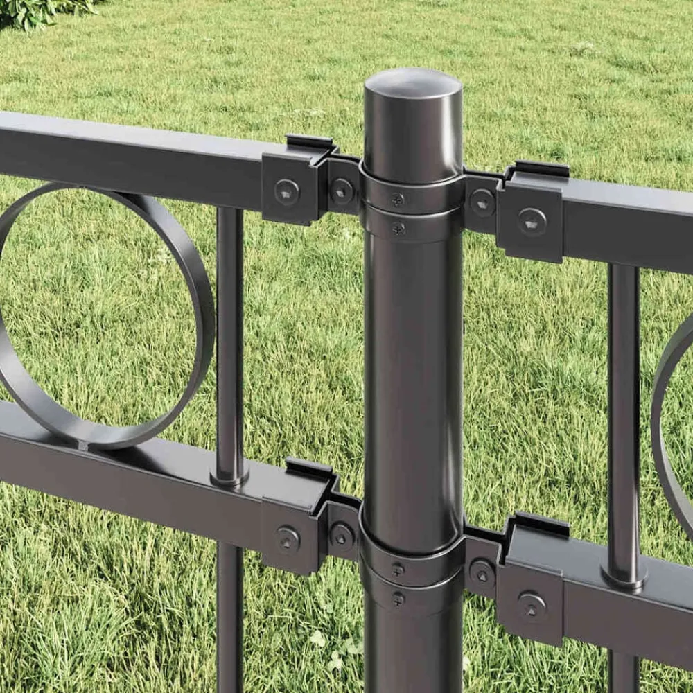 vidaXL Vallas De Jardín-Elemento de cerca Assen Gris 170 x 130 cm Acero