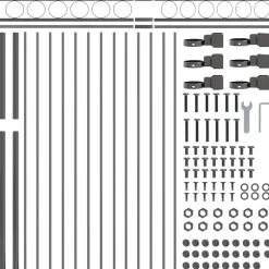 vidaXL Vallas De Jardín-Elemento de cerca Assen Gris 170 x 130 cm Acero