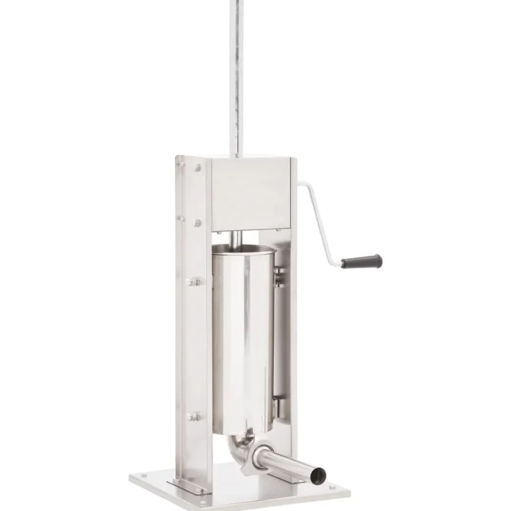 vidaXL Embutidora manual de acero inoxidable plateado 5 L Sale