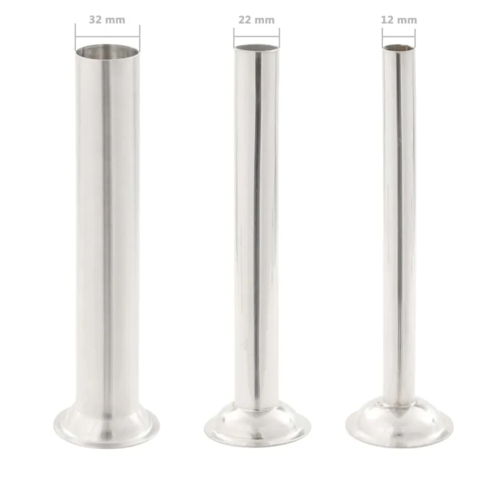vidaXL Cocina Y Comedor-Embutidora manual de acero inoxidable plateado 15 L