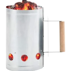vidaXL Cocina Y Comedor-Encendedor de barbacoa de carbón de acero galvanizado