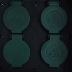 vidaXL Suministros Eléctricos-Enchufe de jardín 4 ranuras poliresina resistente al agua