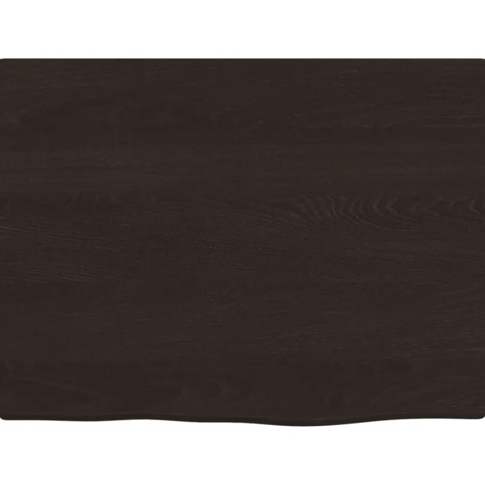 vidaXL Materiales De Construcción-Encimera baño madera maciza tratada marrón oscuro 40x30x2 cm