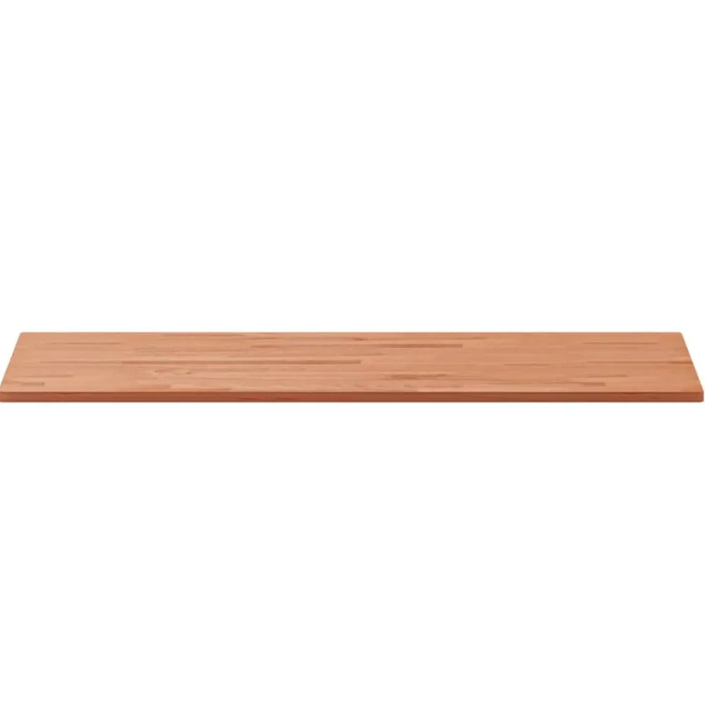 vidaXL Encimera de baño madera maciza de haya 100x50x1,5 cm Marrón Clearance