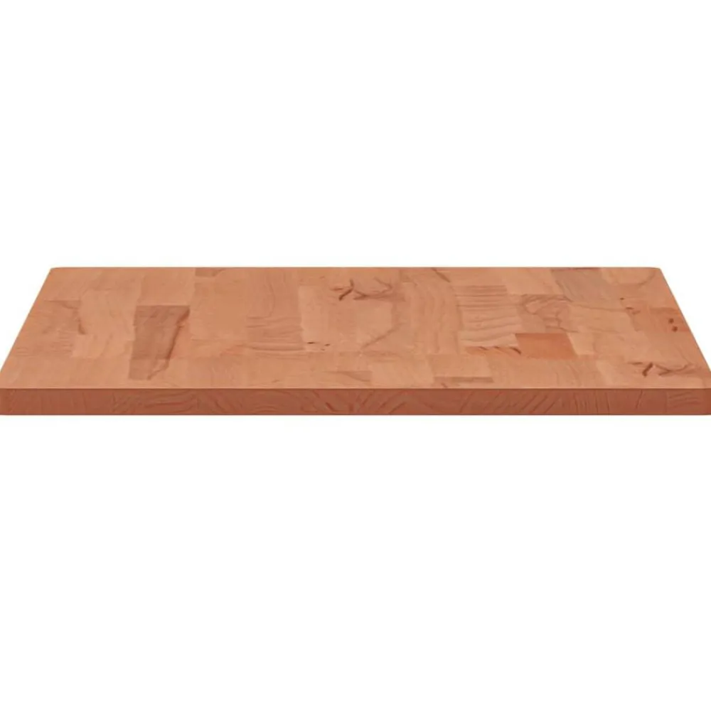 vidaXL Encimera de baño madera maciza de haya 100x50x1,5 cm Marrón Clearance