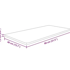 vidaXL Materiales De Construcción-Encimera de baño madera maciza sin tratar 80x40x1,5 cm