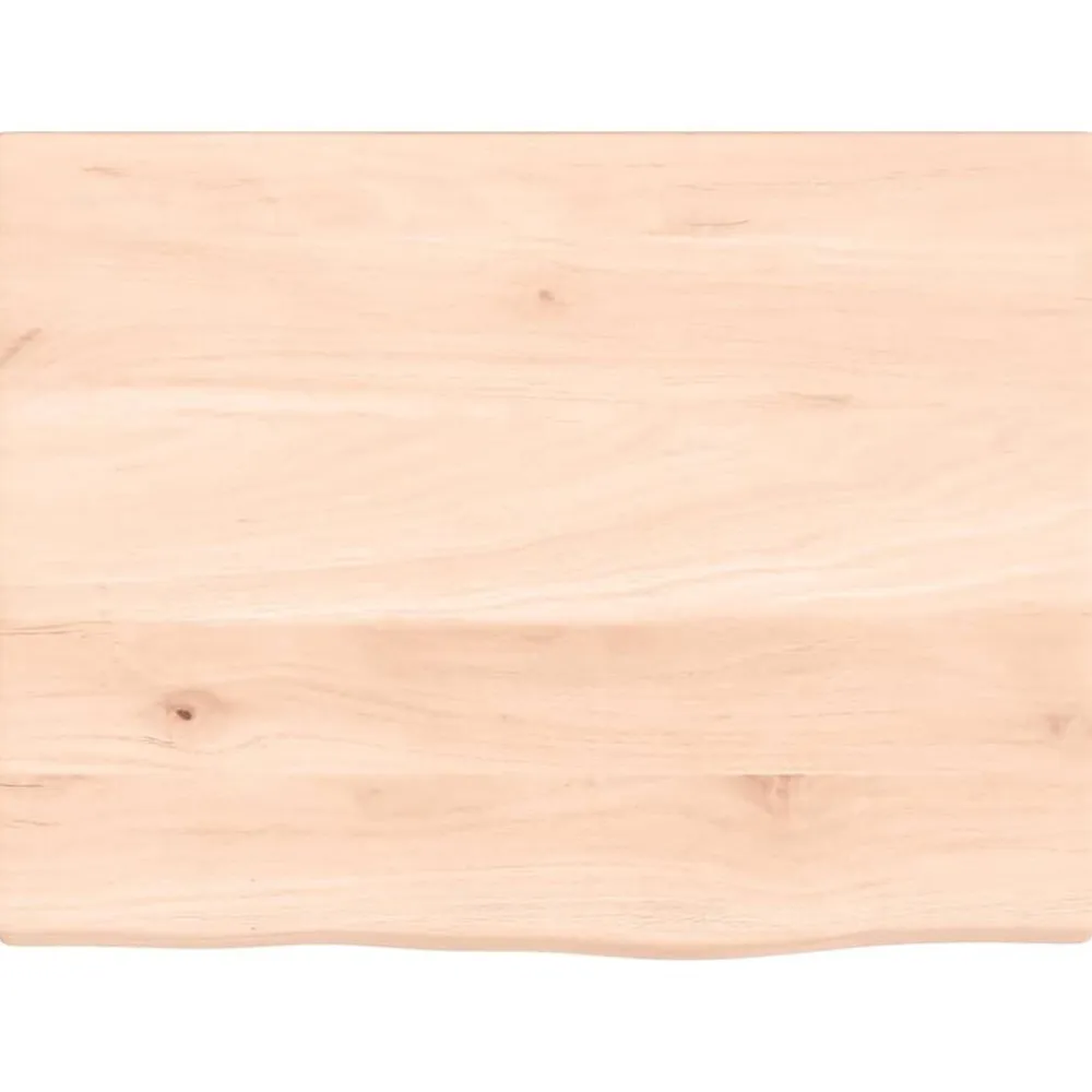 vidaXL Encimera de baño madera maciza sin tratar 40x30x2 cm Natural New