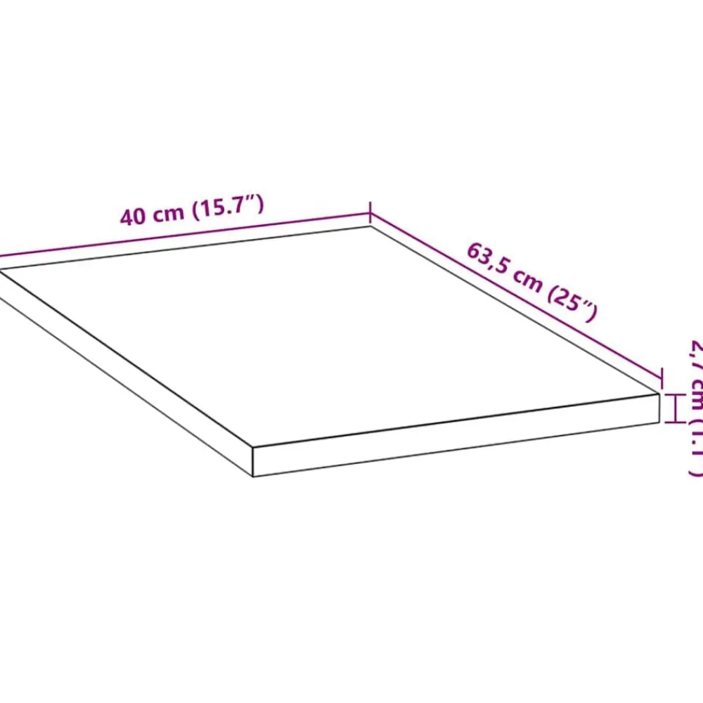 vidaXL Encimera de cocina rectangular madera maciza roble Best