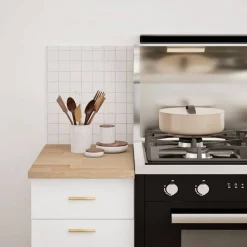 vidaXL Encimera de cocina rectangular madera maciza roble Best