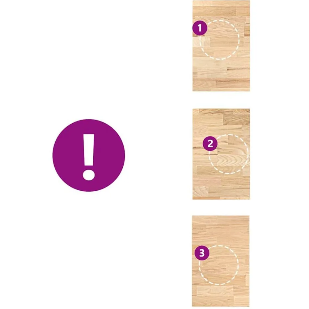 vidaXL Encimera de cocina rectangular madera maciza roble Best