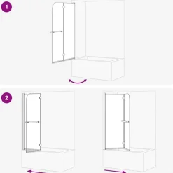 vidaXL Enclosure de Ducha Negro 120 x 140 cm Vidrio ESG y Aluminio New