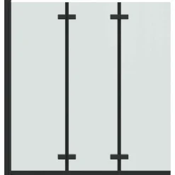 vidaXL Enclosure de Ducha 130 x 138 cm Vidrio ESG y Aluminio Negro New