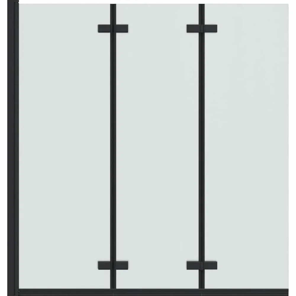 vidaXL Enclosure de Ducha 130 x 138 cm Vidrio ESG y Aluminio Negro New