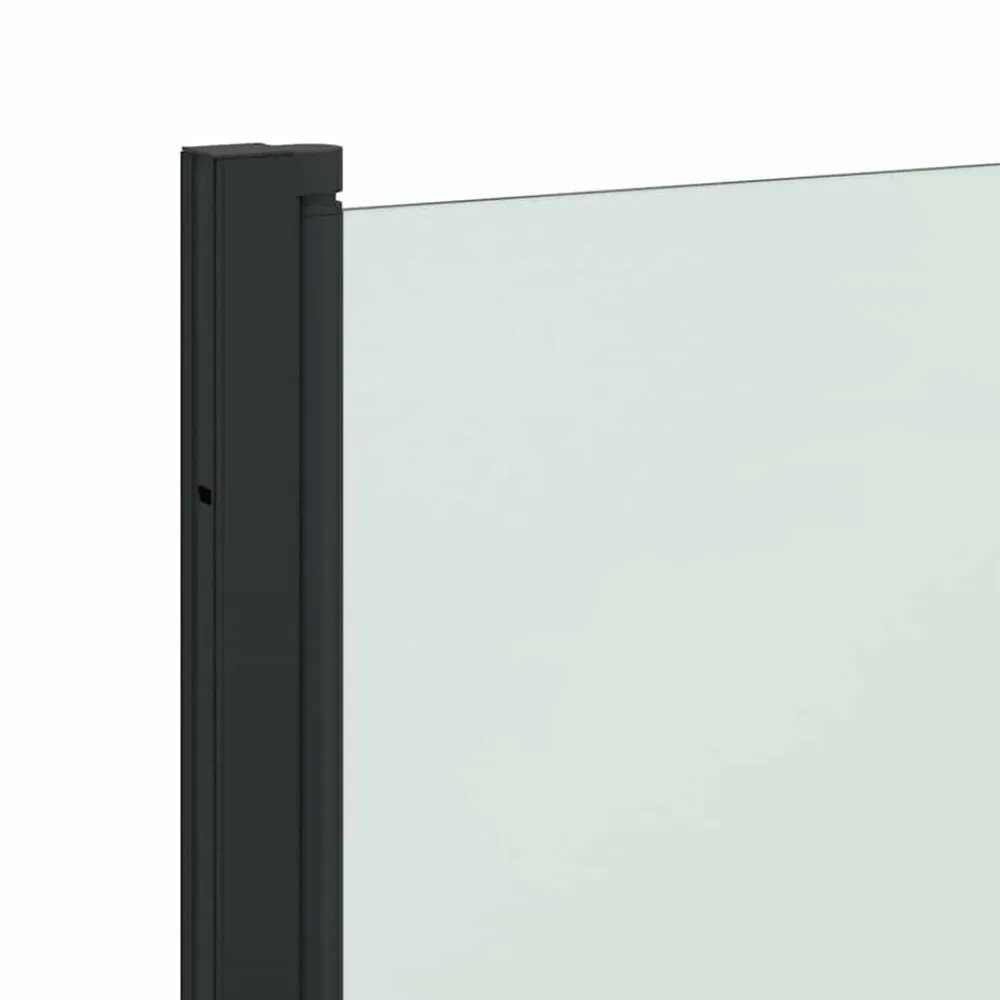 vidaXL Enclosure de Ducha 130 x 138 cm Vidrio ESG y Aluminio Negro New