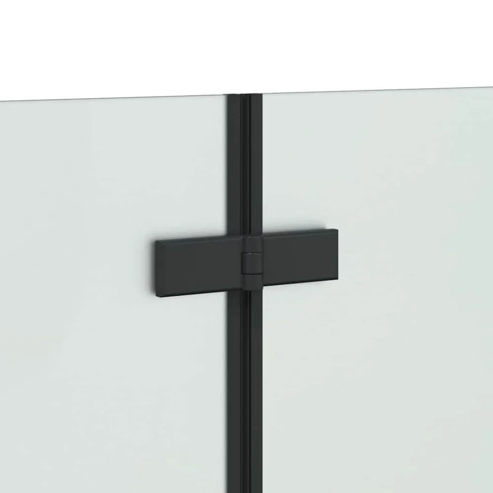 vidaXL Enclosure de Ducha 130 x 138 cm Vidrio ESG y Aluminio Negro New