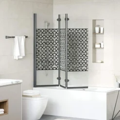 vidaXL Enclosure de Ducha Manual Negro y Transparente 130 x 130 cm Best