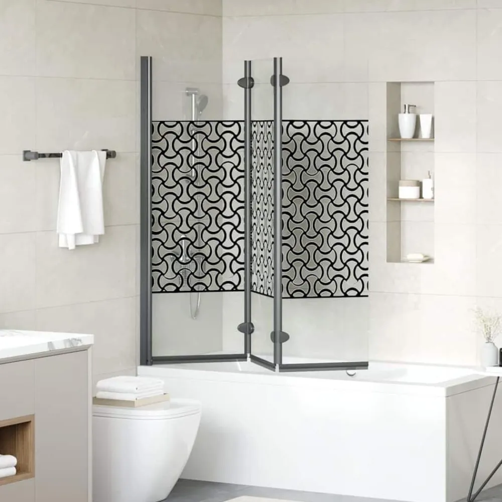 vidaXL Enclosure de Ducha Manual Negro y Transparente 130 x 130 cm Best
