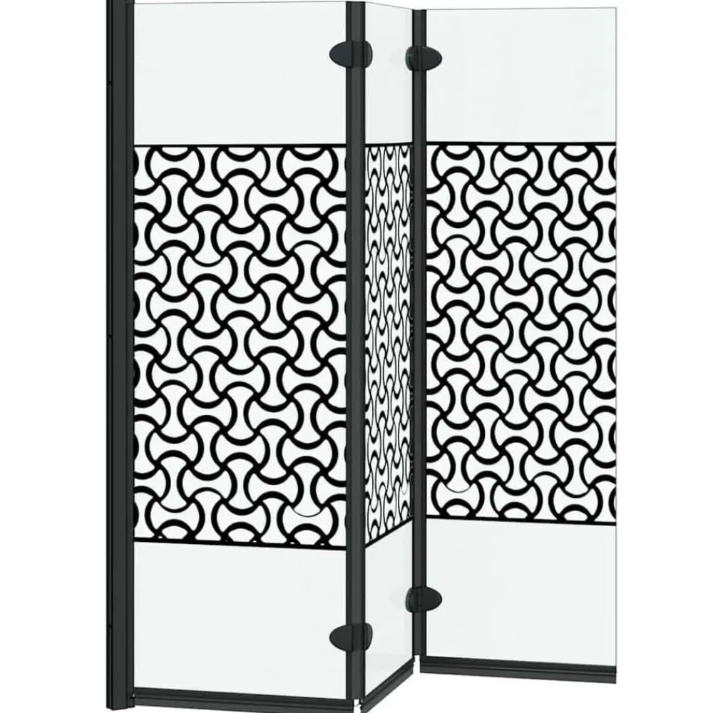 vidaXL Enclosure de Ducha Manual Negro y Transparente 130 x 130 cm Best