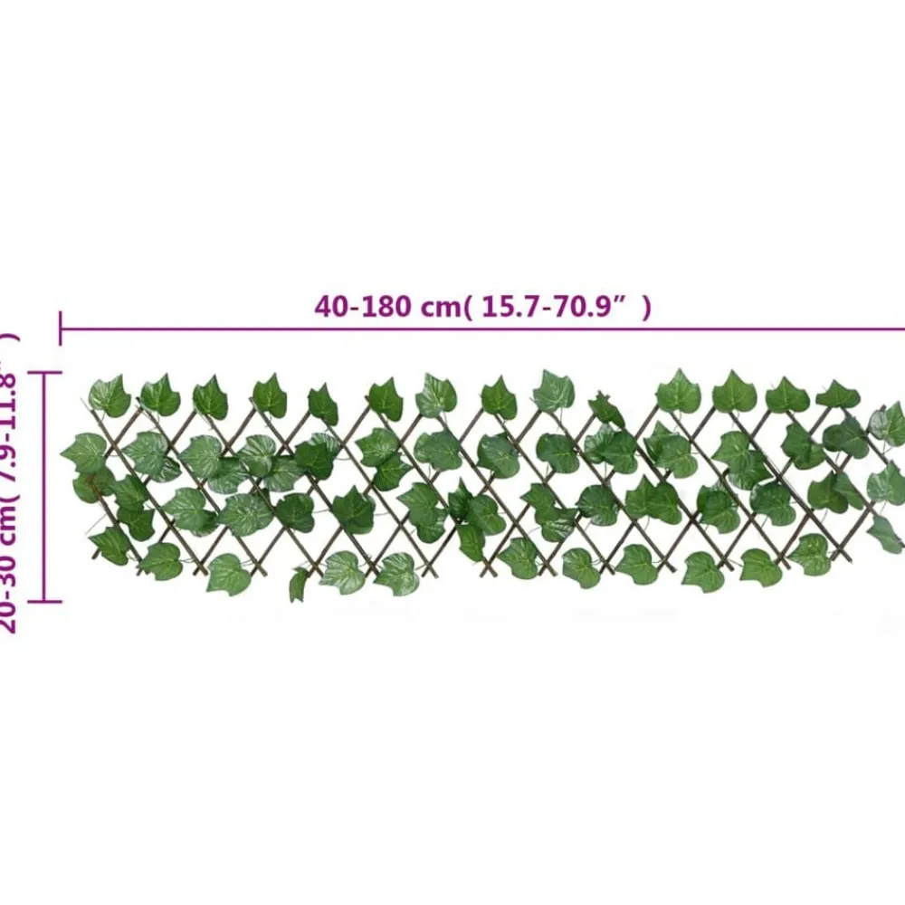 vidaXL Enrejado valla expansible de parra artificial verde 180x20 cm Online