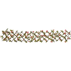 vidaXL Enrejado valla expansible de hiedra artificial rosa 180x20 cm Online