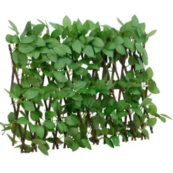 vidaXL Enrejado valla expandible de hiedra artificial verde 180x30 cm