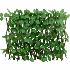 vidaXL Enrejado valla expandible de hiedra artificial verde 180x30 cm