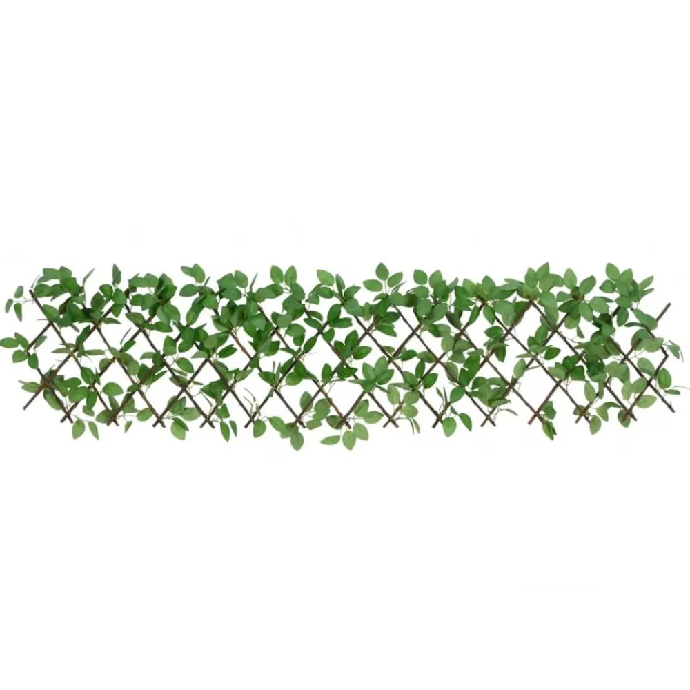 vidaXL Enrejado valla expandible de hiedra artificial verde 180x30 cm