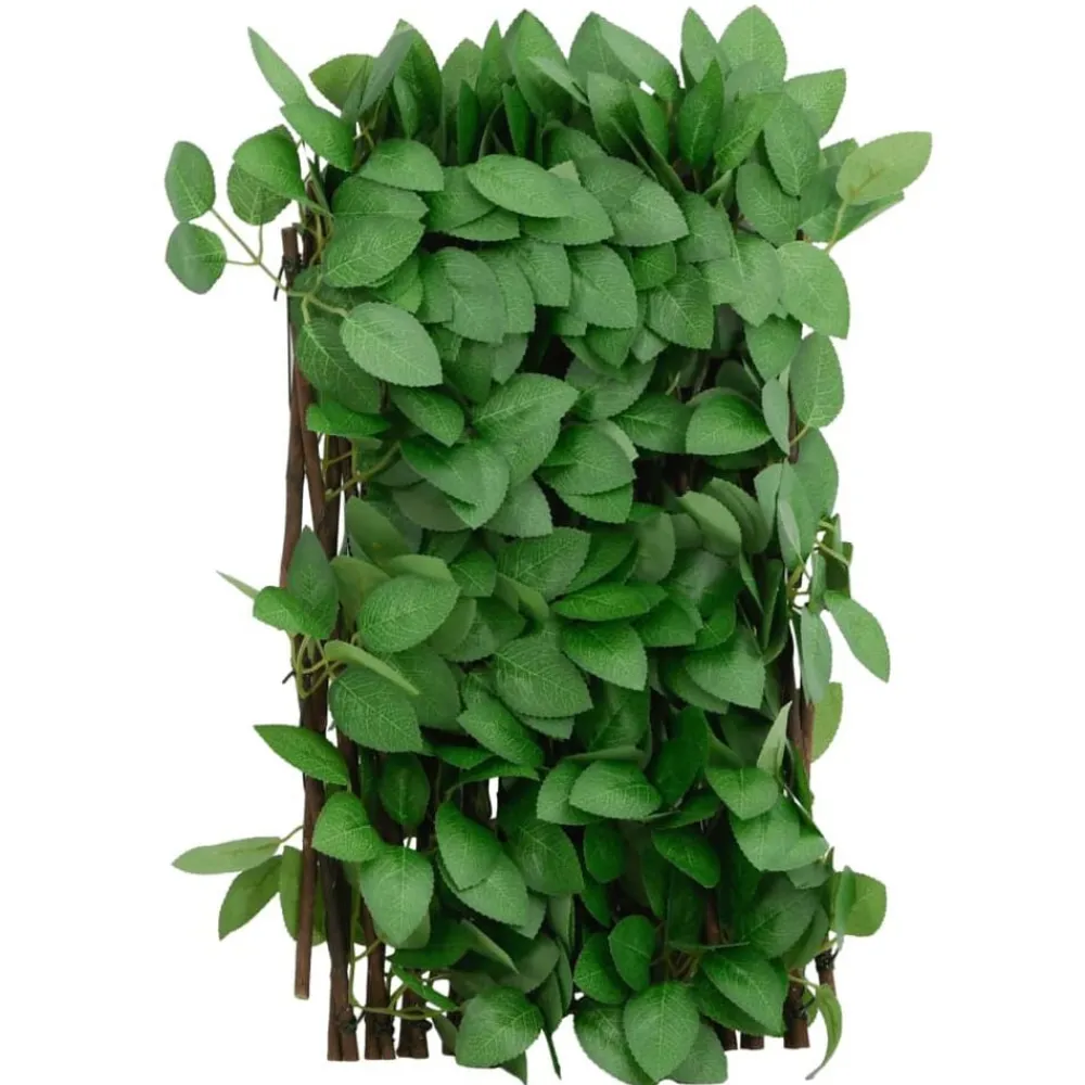 vidaXL Enrejado valla expandible de hiedra artificial verde 180x30 cm