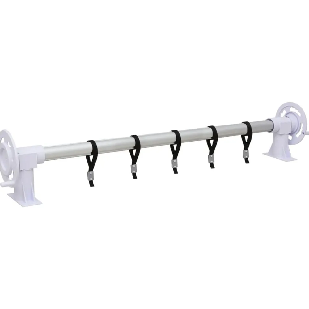 vidaXL Enrollacobertor de piscina con base de plástico