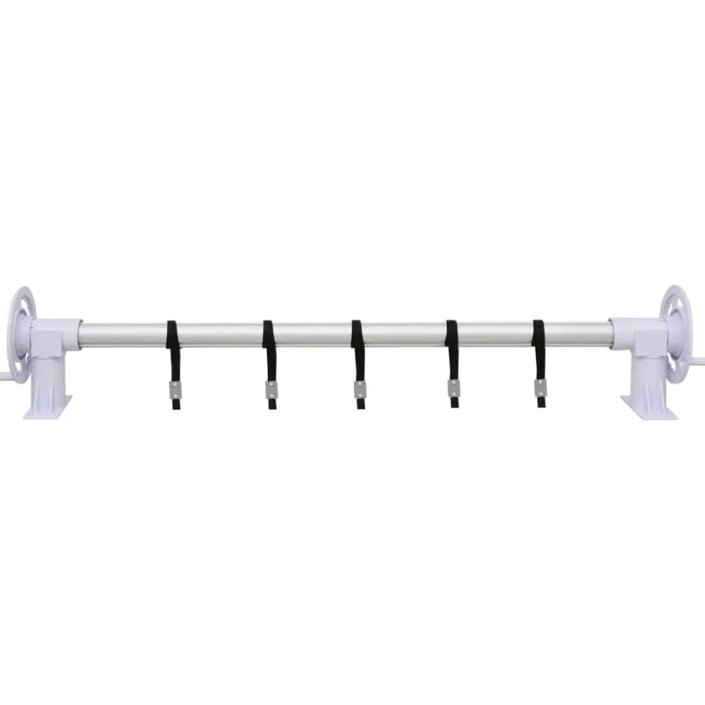 vidaXL Enrollacobertor de piscina con base de plástico