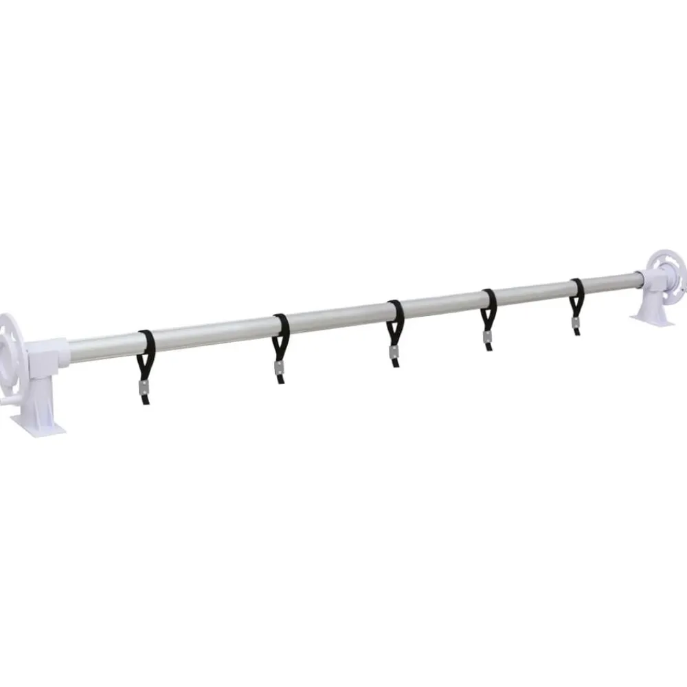 vidaXL Enrollacobertor de piscina con base de plástico