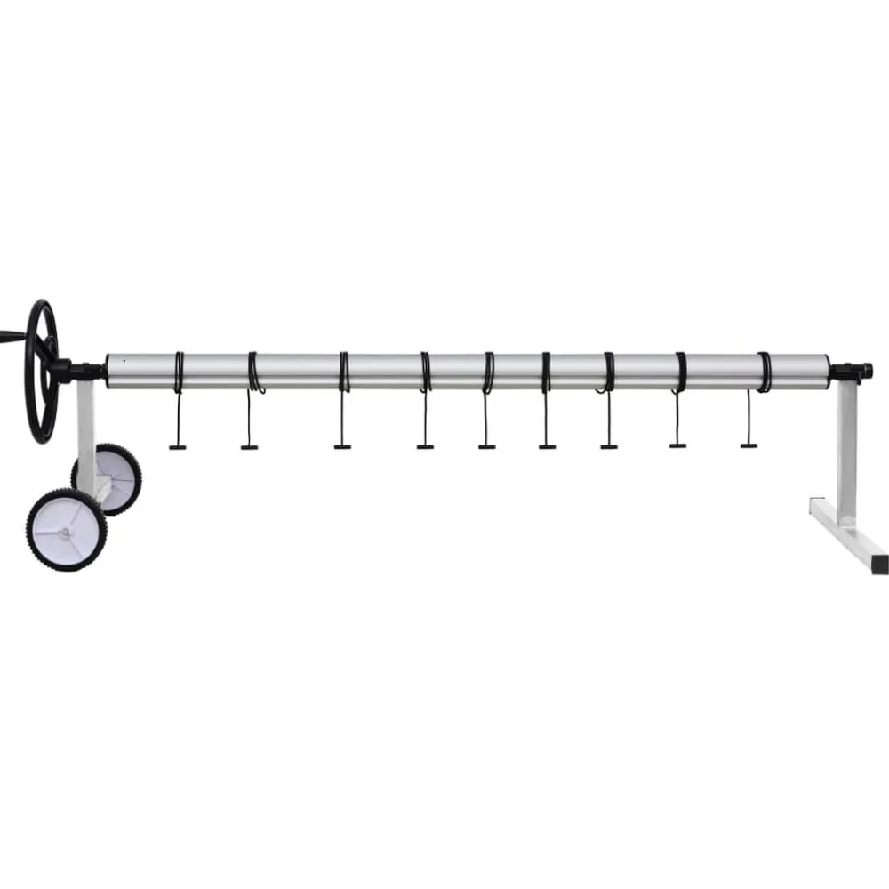 vidaXL Piscina Y Spa-Enrollacobertor para piscinas con base de acero