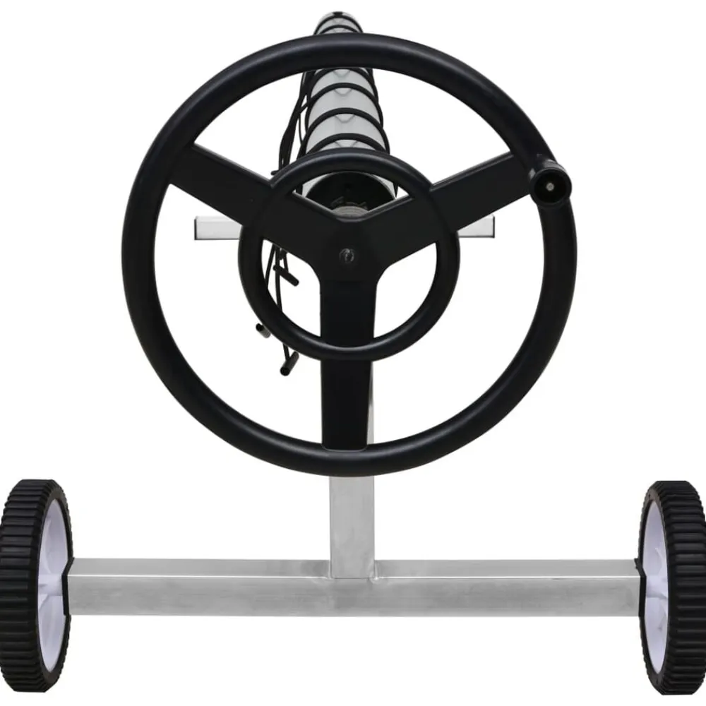 vidaXL Piscina Y Spa-Enrollacobertor para piscinas con base de acero