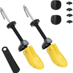 vidaXL Productos Del Hogar-Ensanchadores de zapatos con horma plástico amarillo EU 34-37