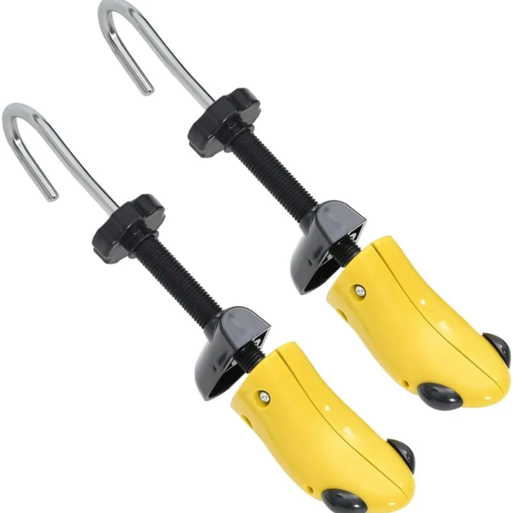 vidaXL Productos Del Hogar-Ensanchadores de zapatos con horma plástico amarillo EU 34-37