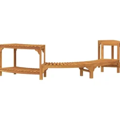 vidaXL Piscina Y Spa-Entorno de Tina de Hidromasaje Semicircular 252 x 112 x 55,5 cm