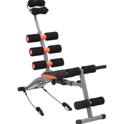 vidaXL Fitness Y Musculación-Entrenador de abdominales en forma de L con cuerdas elásticas