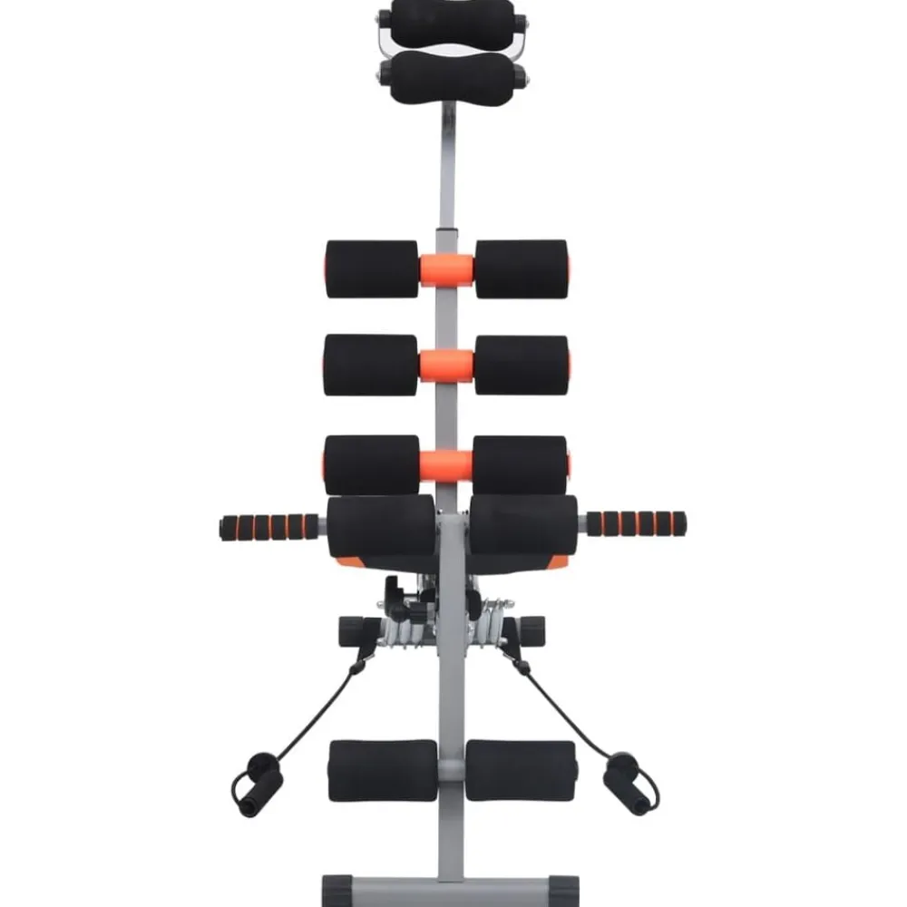 vidaXL Fitness Y Musculación-Entrenador de abdominales en forma de L con cuerdas elásticas