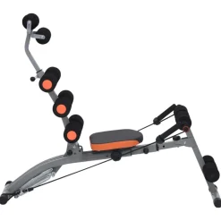vidaXL Fitness Y Musculación-Entrenador de abdominales en forma de L con cuerdas elásticas