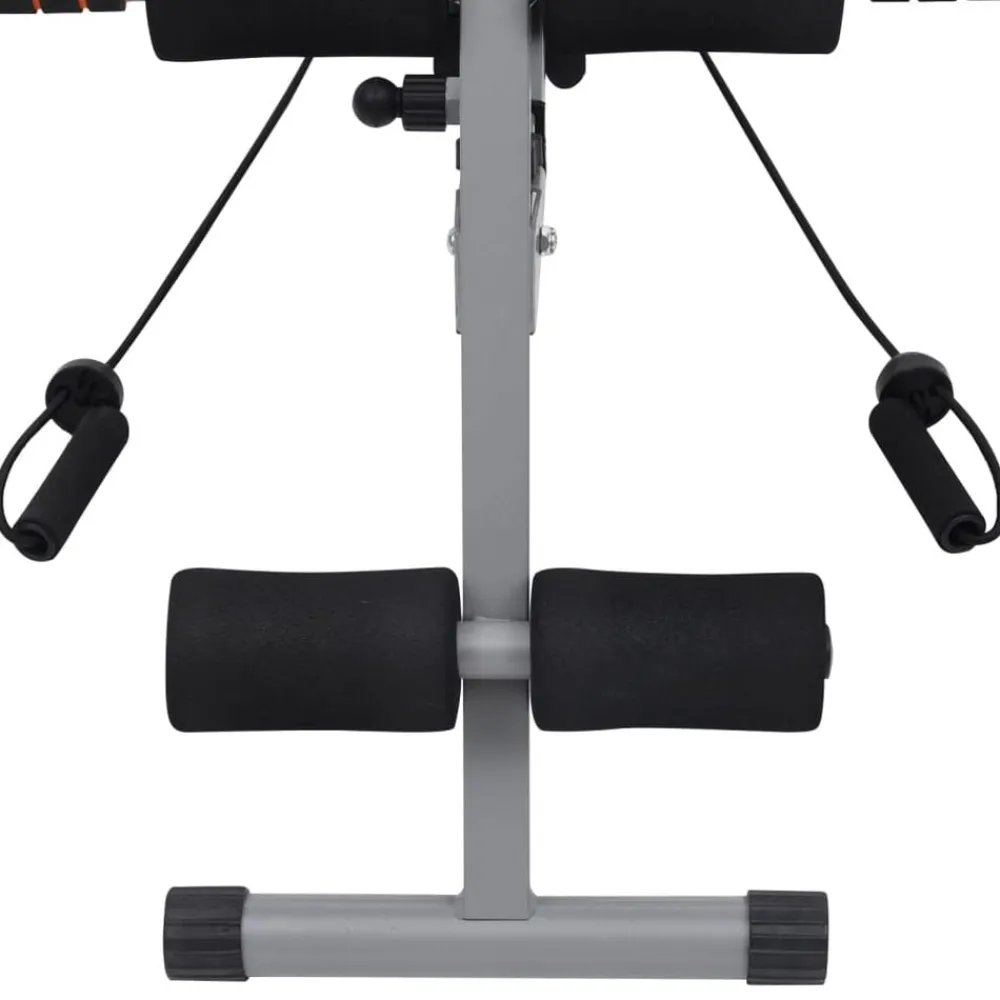 vidaXL Fitness Y Musculación-Entrenador de abdominales en forma de L con cuerdas elásticas