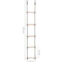 vidaXL Escalera de 5 peldaños madera maciza de pino 210 cm Discount