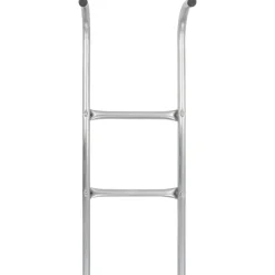 vidaXL Estructuras Para Juegos Al Aire Libre-Escalera de cama elástica de 2 peldaños acero plateado 72 cm (apto para 65 cm de alto)