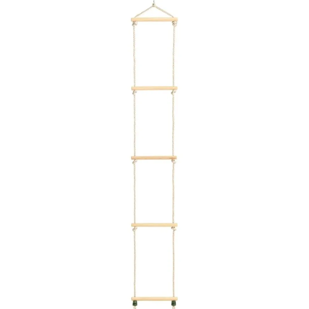vidaXL Escalera de cuerda para niños madera maciza y PE 30x168 cm Online