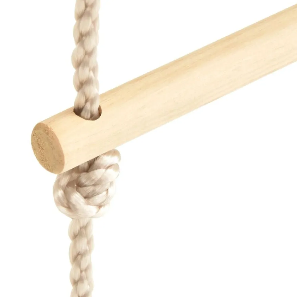 vidaXL Escalera de cuerda para niños madera maciza y PE 30x168 cm Online