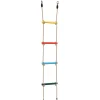 vidaXL Escalera de cuerda para niños con 4 peldaños multicolor Discount