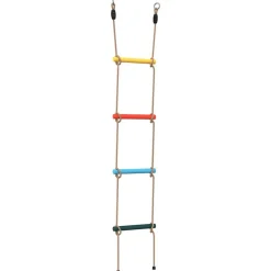 vidaXL Escalera de cuerda para niños con 4 peldaños multicolor Discount