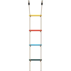 vidaXL Escalera de cuerda para niños con 4 peldaños multicolor Discount