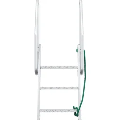 vidaXL Piezas Y Accesorios Para Vehículos-Escalera de muelle de 3 pasos Plateado 58 x 77 x 144 cm