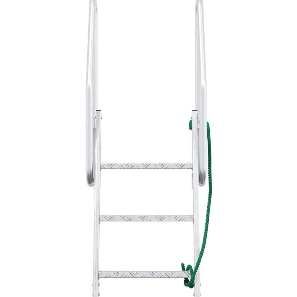 vidaXL Piezas Y Accesorios Para Vehículos-Escalera de muelle de 3 pasos Plateado 58 x 77 x 144 cm