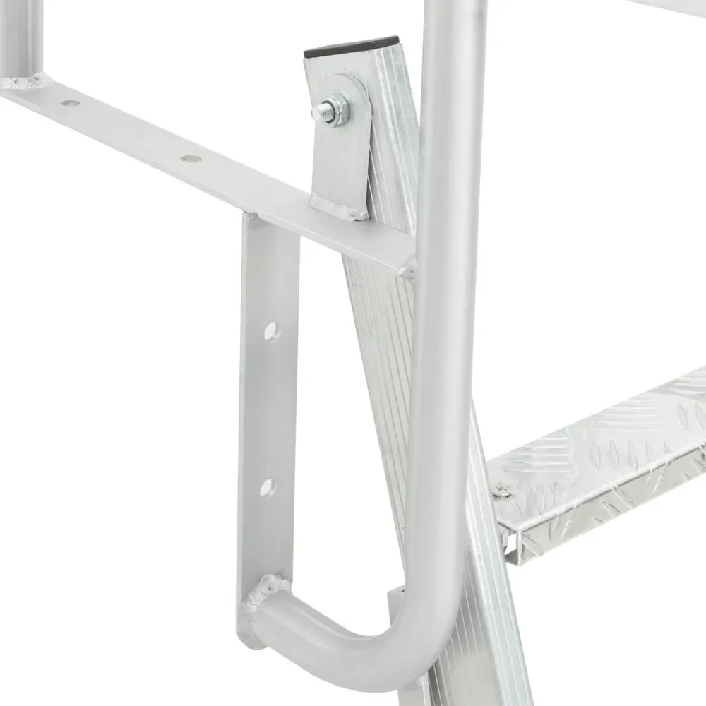 vidaXL Piezas Y Accesorios Para Vehículos-Escalera de muelle de 3 pasos Plateado 58 x 77 x 144 cm